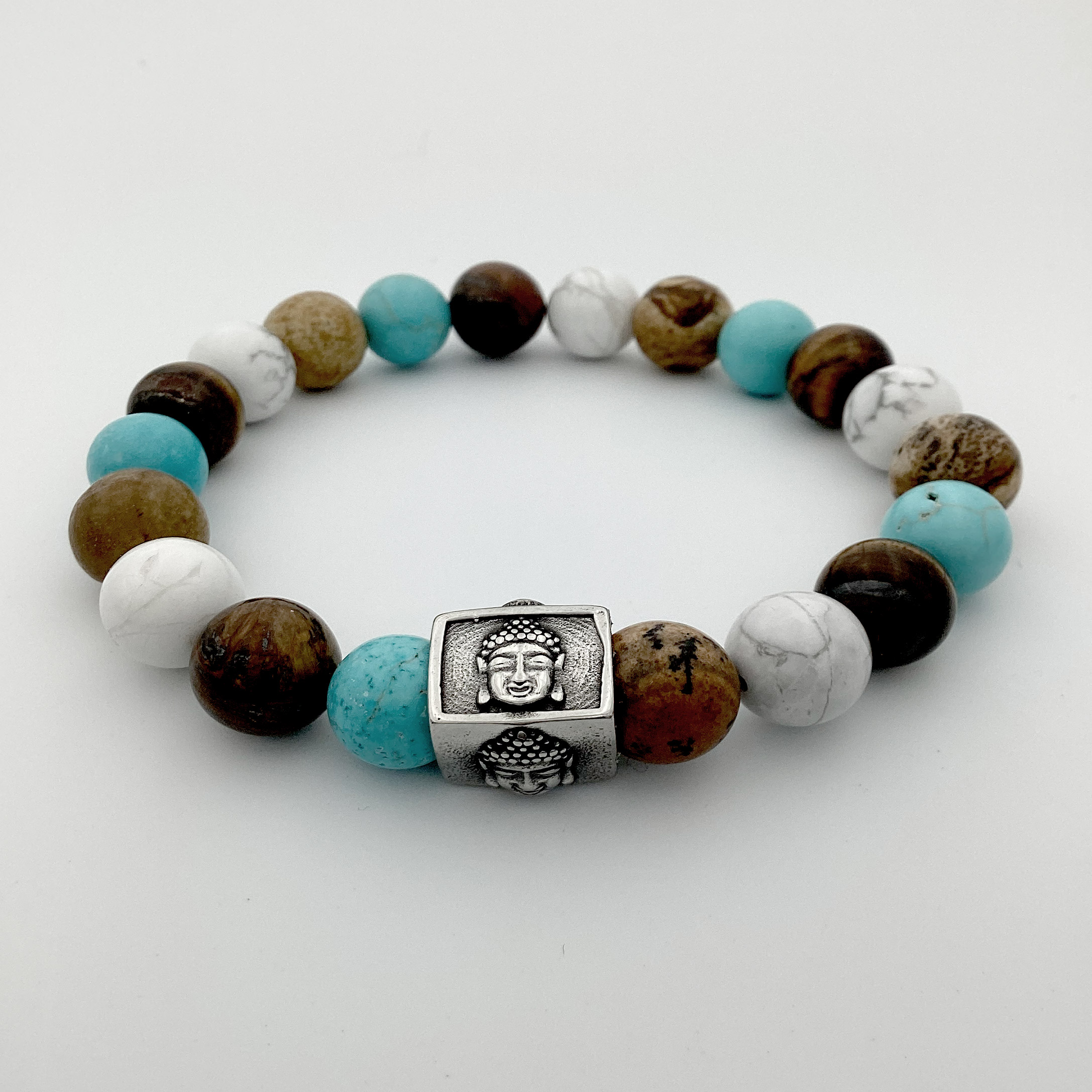 Mybiza Handmade Pulsera Hombre Buda Benirrás 10MM