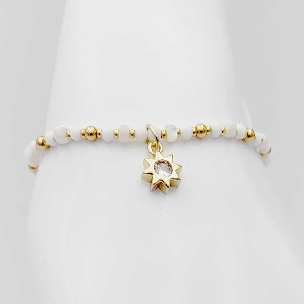 Mybiza Handmade– Pulsera Nácar Sol | Diseño 100% Ibiza