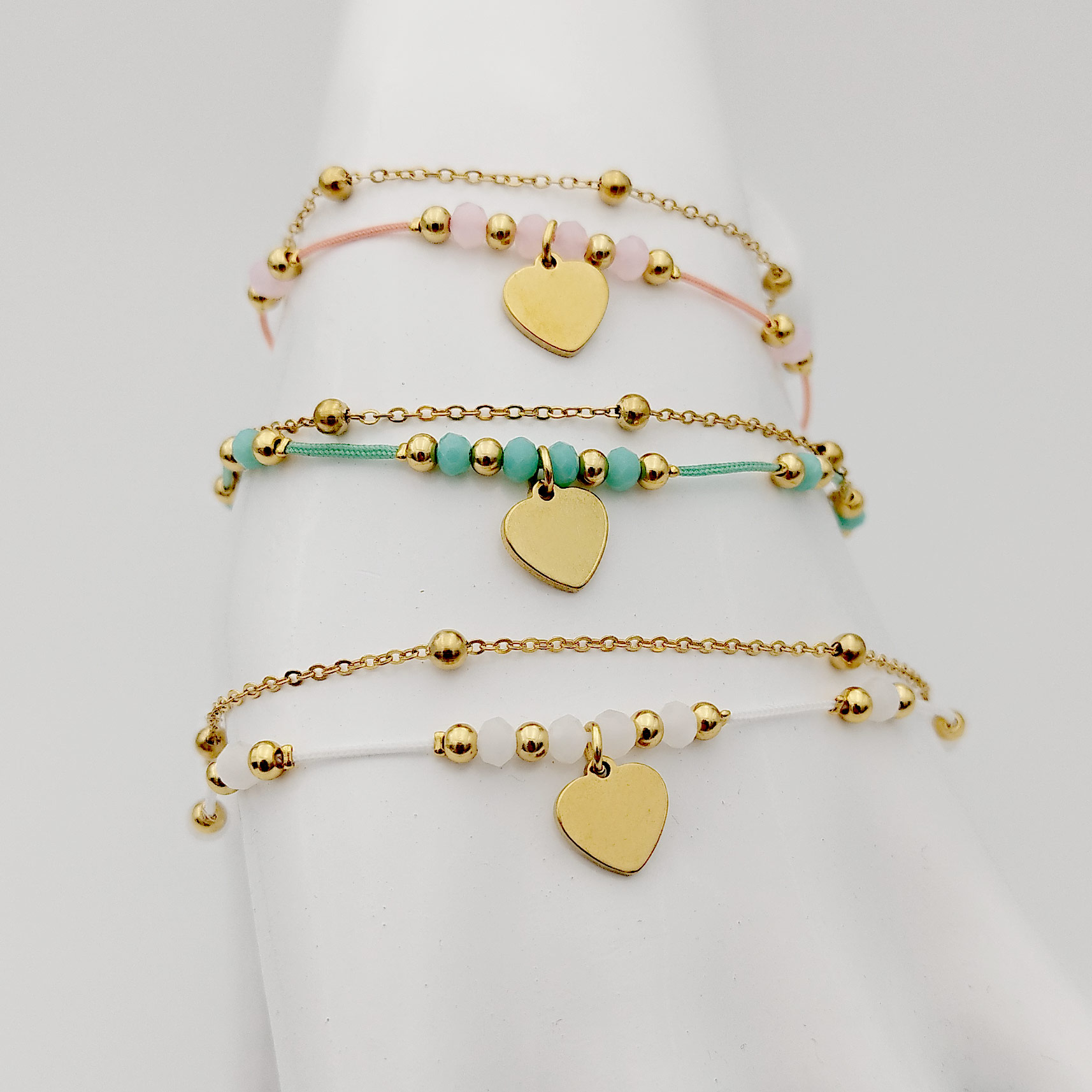 Mybiza Handmade– Pulsera Doble Corazón | Diseño 100% Ibiza